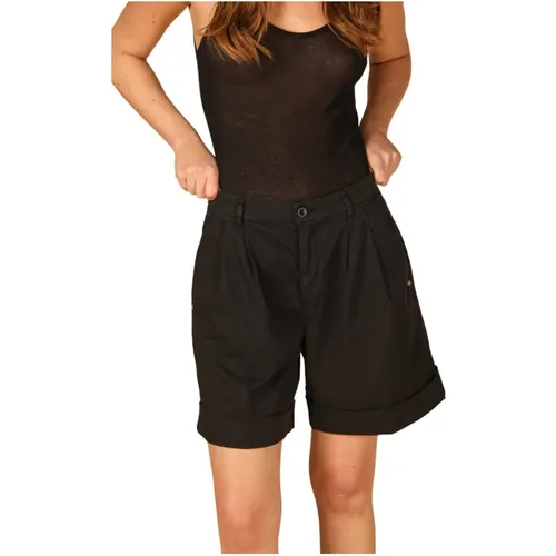 Schwarze Chino Bermuda Shorts , Damen, Größe: 3XS - Mason's - Modalova