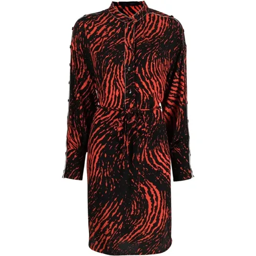 Red Maxi Dress with Painted Spiral , female, Sizes: M, S, 2XS, XS - Proenza Schouler - Modalova