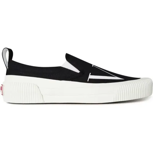Logo Slip on Sneakers /White , male, Sizes: 9 UK, 8 UK - Valentino - Modalova