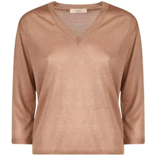 Viscose Turtleneck Sweater , female, Sizes: M, S - Zanone - Modalova