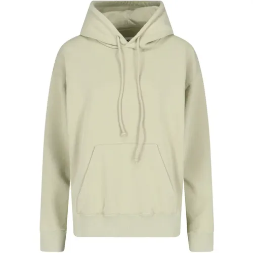 Grüner Logo Retro Hoodie Pullover , Damen, Größe: L - MM6 Maison Margiela - Modalova