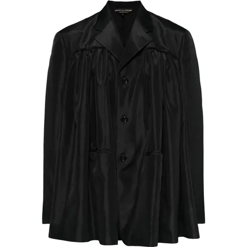 Luxury Satin Blazer with Artistic Design , male, Sizes: L, XL - Comme des Garçons - Modalova