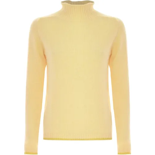 Angora Wolle Gerippter Pullover , Damen, Größe: L - Kocca - Modalova