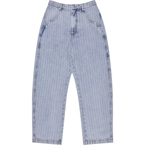 Striped Denim Cargo Pants Light , female, Sizes: 2XS, L, M, XS, S - Munthe - Modalova