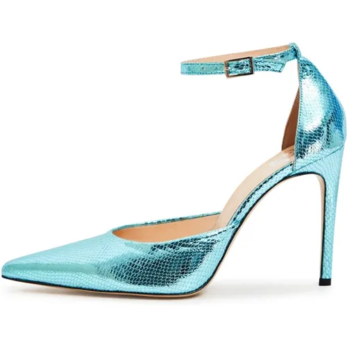 Luxuriöse High Heel Pumps - Blau - Cesare Gaspari - Modalova