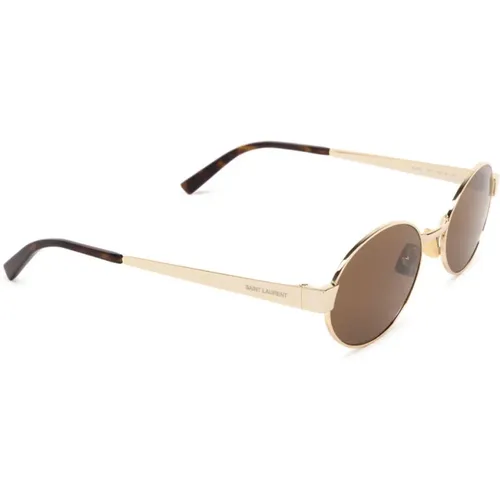 Goldrahmen Sonnenbrille , Damen, Größe: 55 MM - Saint Laurent - Modalova
