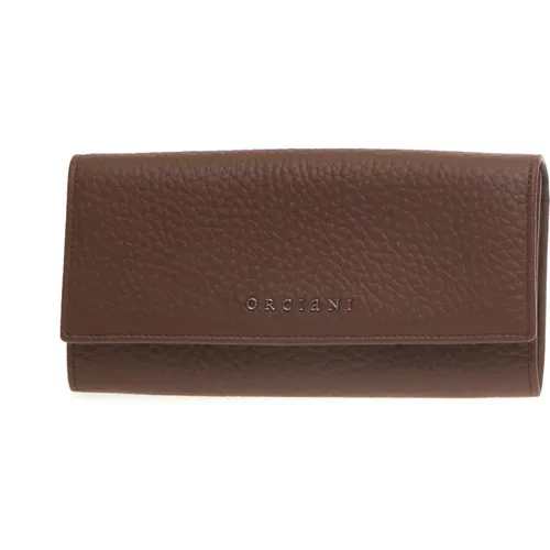 Cognac Fan Wallet , female, Sizes: ONE SIZE - Orciani - Modalova