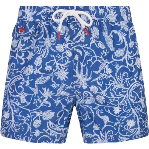 Sea Print Swim Shorts , male, Sizes: M, 2XL, L, XL - Kiton - Modalova