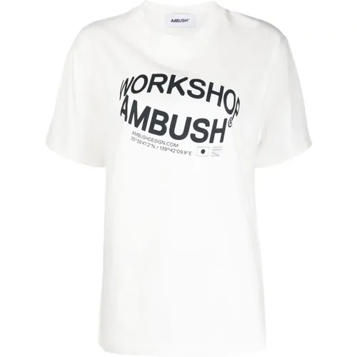 Cotton t-shirt , female, Sizes: M, S - Ambush - Modalova