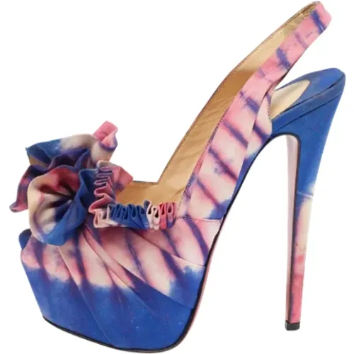 Pre-owned Fabric heels , female, Sizes: 4 UK - Christian Louboutin Pre-owned - Modalova