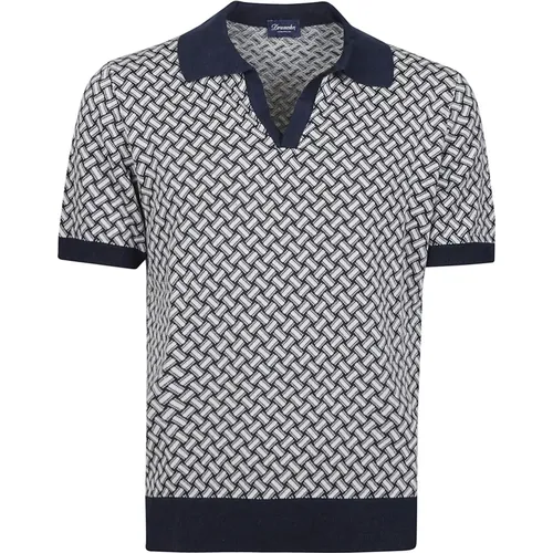Razor Blade Short Sleeve Polo Shirt , male, Sizes: L, 2XL, M - Drumohr - Modalova