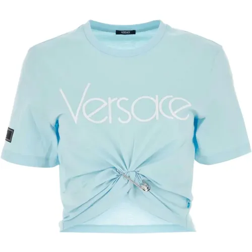 Pastellblaues 1978 Re-Edition T-Shirt - Versace - Modalova