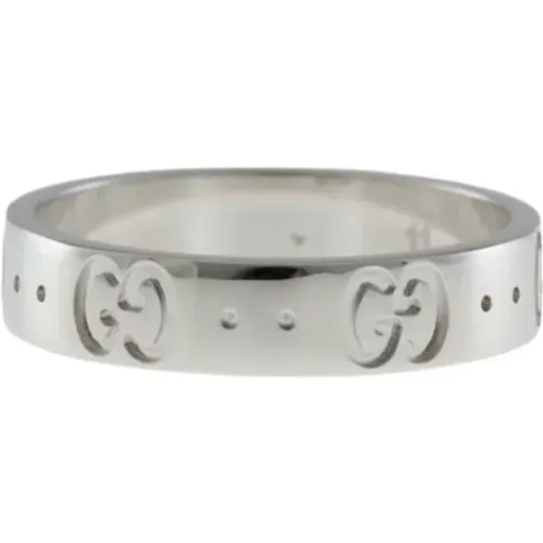 Pre-owned White Gold rings , female, Sizes: ONE SIZE - Gucci Vintage - Modalova