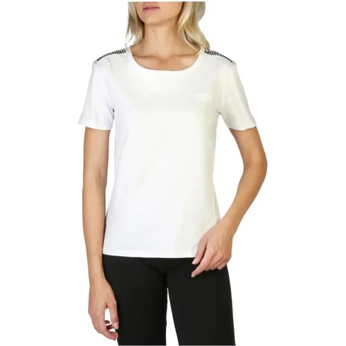 Damen Logo Baumwoll T-Shirt , Damen, Größe: L - Moschino - Modalova