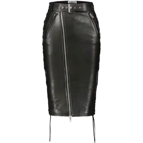 Leather Byker Skirt , female, Sizes: XS - Balenciaga - Modalova
