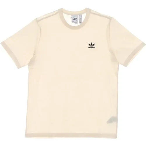 Weißes Herren T-Shirt mit Logo-Stickerei , unisex, Größe: M - Adidas - Modalova