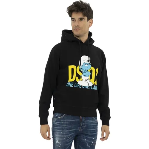 Grouchy Hoodie - Comfortable and Stylish , male, Sizes: M, S - Dsquared2 - Modalova
