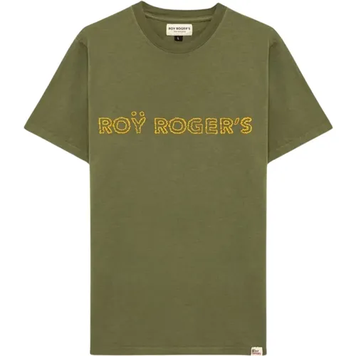 ROY Embroidery T-Shirt Rru90057Ca16 - ROY Rogers , male, Sizes: M, XL, L - Roy Roger's - Modalova