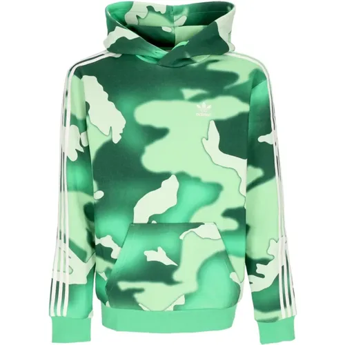 Camo Print Hoodie Grün , Herren, Größe: L - Adidas - Modalova