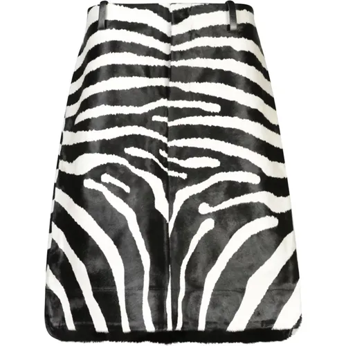 Zebra Print Leather Skirt , female, Sizes: XS - Jacquemus - Modalova