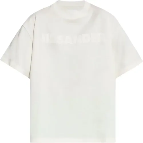 Porzellan Logo T-Shirt Jil Sander - Jil Sander - Modalova