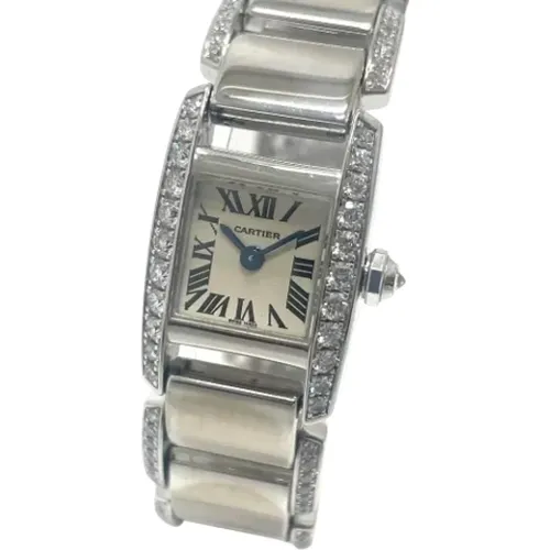 Pre-owned White Gold watches , female, Sizes: ONE SIZE - Cartier Vintage - Modalova