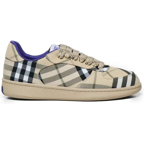 Vintage Check Sneakers mit Gummisohle , Herren, Größe: 43 EU - Burberry - Modalova