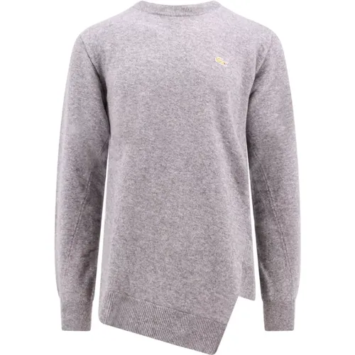 Grey Knitwear Crew-neck Long Sleeve Wool , male, Sizes: M, S, L - Comme des Garçons - Modalova