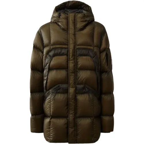 Long Down Jacket in Grape Leaf , male, Sizes: XL, L, M - C.P. Company - Modalova