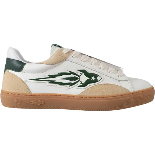 Retro Leather Sneakers , male, Sizes: 6 UK, 3 UK, 5 UK, 7 UK, 10 UK, 9 UK, 4 UK, 8 UK - Enterprise Japan - Modalova