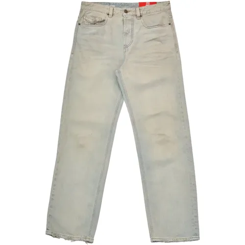 Hellgewaschene D-Macro Jeans , Herren, Größe: W29 - Diesel - Modalova