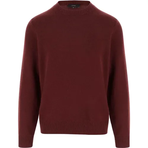 Woll-Kaschmir-Crew-Neck-Pullover Bordeaux , Herren, Größe: L - Vince - Modalova