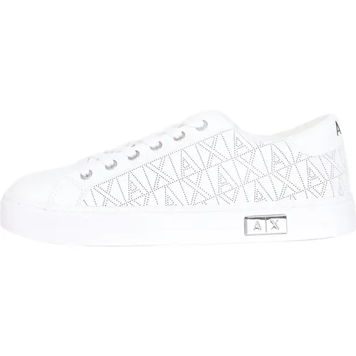 Weiße Sneakers mit Logo-Detail - Armani Exchange - Modalova
