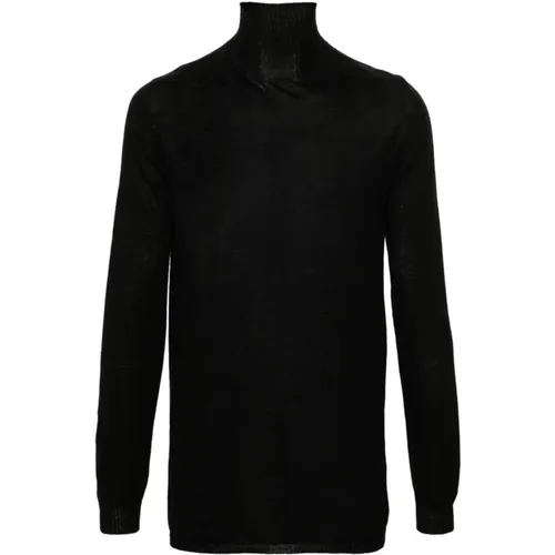 Fine Knit Roll Neck Sweater , male, Sizes: L - Rick Owens - Modalova