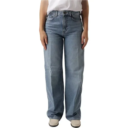 Blaue Mid-Waist Jeans mit Elastischem Komfort , Damen, Größe: W28 L34 - drykorn - Modalova