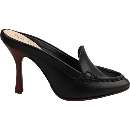 Schwarze Leder Decollete Schuhe - TOD'S - Modalova