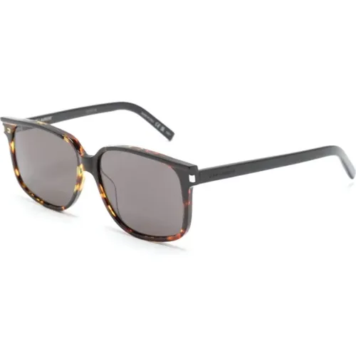 Schwarze Sonnenbrille mit Originalzubehör , Herren, Größe: 58 MM - Saint Laurent - Modalova
