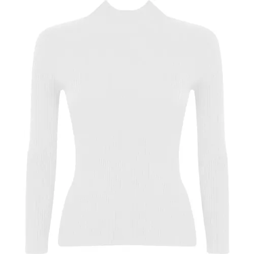 Gerippter Pullover mit hohem Kragen , Damen, Größe: S - Twinset - Modalova