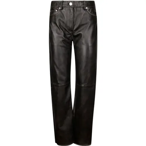 Leather Trousers for Women , female, Sizes: M - Samsøe Samsøe - Modalova