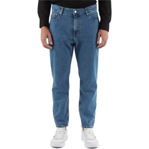 Dad Fit Cropped Jeans Five Pockets , male, Sizes: W30, W33, W32, W38, W31, W34, W29, W36 - Calvin Klein Jeans - Modalova