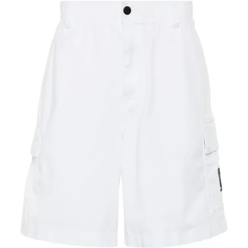 Weiße Denim-Shorts , Herren, Größe: L - Calvin Klein Jeans - Modalova