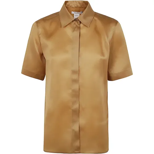Acanto123 Short Sleeve Organdy Shirt , female, Sizes: 2XS, M, S, XS - Max Mara - Modalova