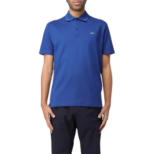 Blaue T-Shirts und Polos , Herren, Größe: L - PAUL & SHARK - Modalova