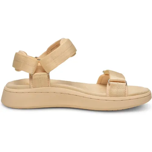 Elegante und bequeme Line Sandale mit Fischleder-Details , Damen, Größe: 37 EU - Woden - Modalova