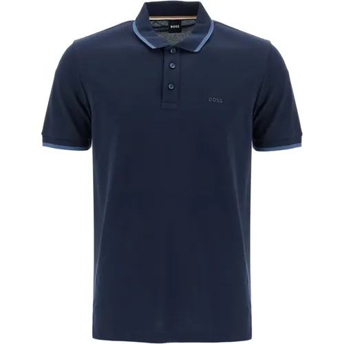 Polo-Shirt mit Kontrastkanten , Herren, Größe: M - Boss - Modalova