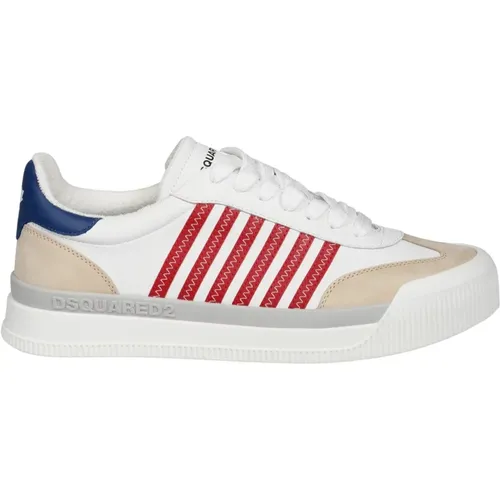 Leather Sneakers with Contrasting Details , male, Sizes: 9 1/2 UK - Dsquared2 - Modalova