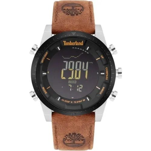 Edelstahl Quarz Herrenuhr Grau , Herren, Größe: ONE Size - Timberland - Modalova