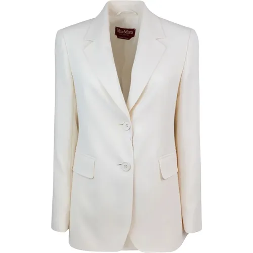 Weiße Jacken Tessuto Triacetat Polyester , Damen, Größe: M - Max Mara Studio - Modalova