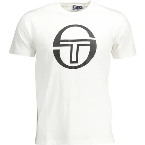 Druck Logo Rundhals T-Shirt , Herren, Größe: XL - Sergio Tacchini - Modalova