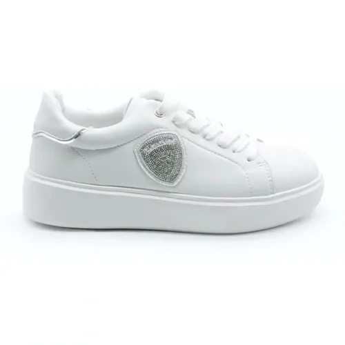 Weiße F3Venus01/Lea Damen Eco-Leder Schuhe , Damen, Größe: 41 EU - Blauer - Modalova